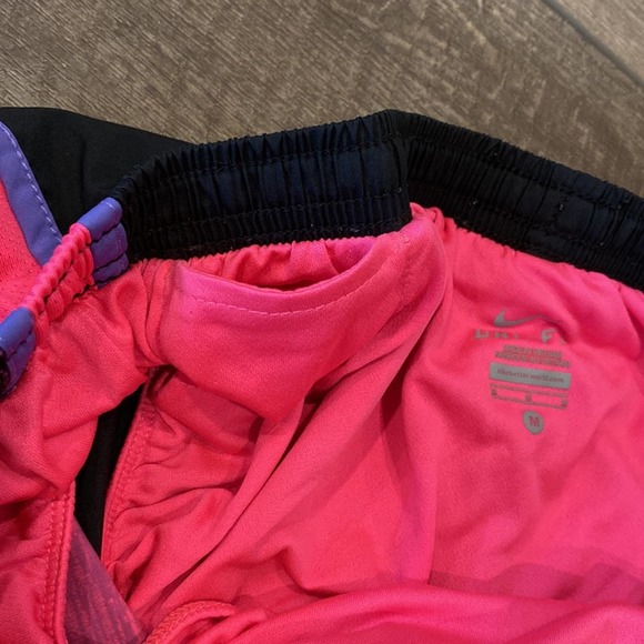 NIKE Purple Pink Blue Running Workout Athletic Tempo Shorts Medium - Picture 5 of 7